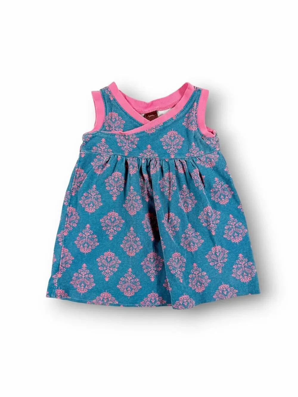 Tea Collection Pink Paisley Print Sleeveless Dress Size 6-12 Months